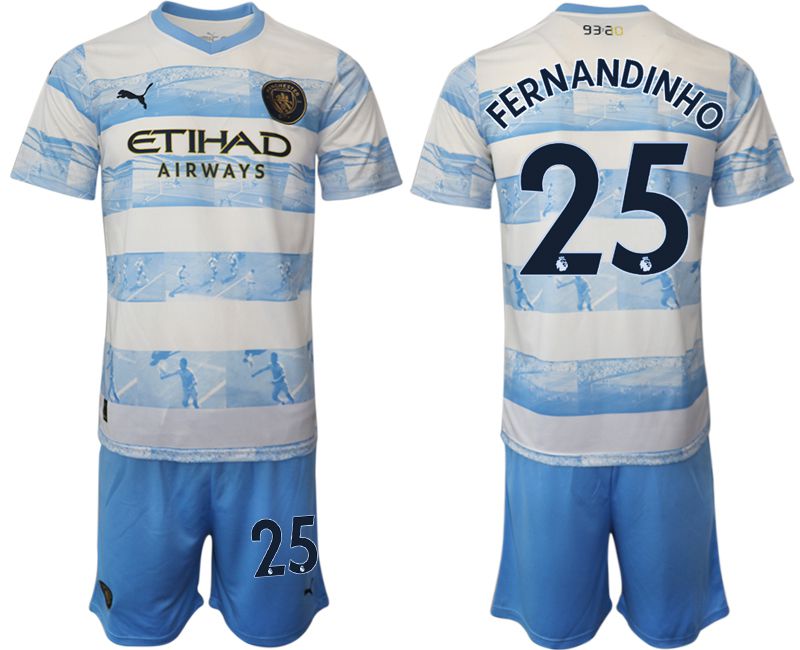 Men 2022-2023 Club Manchester City blue 25 Soccer Jersey